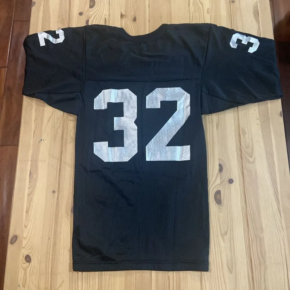 Vintage Champion Football Jersey Mens S Black Mesh Nylon Made USA - Picture 6 of 7